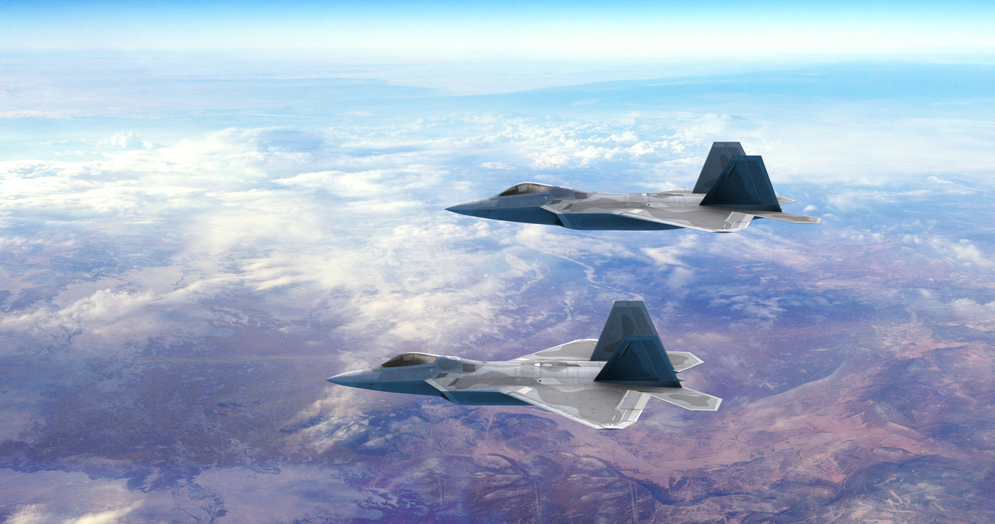 F-22 Raptor fighter jet - representing military aerospace applications